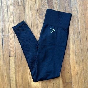 Gymshark Vital Seamless Leggings 2.0 in Black Marl, Size Small